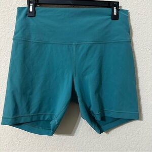 Lululemon Shorts Teal Aqua Slate Blue Align High Rise Yoga Athletic Biker Short